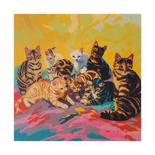 Load image into Gallery viewer, Colorful Cat Canvas Art - Vibrant Cat Portraits for Cat Lovers