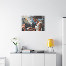 Load image into Gallery viewer, Piano Woman Canvas Art, Stylish Modern Decor, Gift for Music Lovers, Home Wall Art, Unique Artistic Playroom Decor