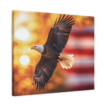 Load image into Gallery viewer, Eagle in Flight Canvas Art - 12x12 Stretched Wall Decor
