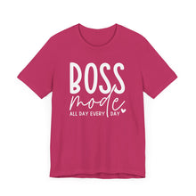 Load image into Gallery viewer, Boss Mode Unisex Jersey Tee - Motivational Short Sleeve Shirt for Entrepreneurs