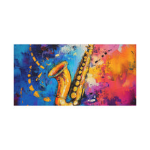 Load image into Gallery viewer, Colorful Saxophone Canvas Art - Vibrant Jazz Wall Decor