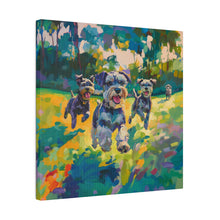 Load image into Gallery viewer, Vibrant Schnauzer Dogs Canvas Wall Art