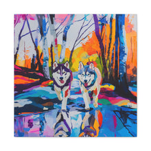 Load image into Gallery viewer, Husky Canvas Art