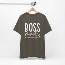 Load image into Gallery viewer, Boss Mode Unisex Jersey Tee - Motivational Short Sleeve Shirt for Entrepreneurs