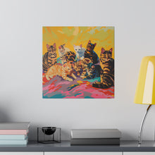 Load image into Gallery viewer, Colorful Cat Canvas Art - Vibrant Cat Portraits for Cat Lovers