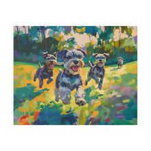 Load image into Gallery viewer, Vibrant Schnauzer Dogs Canvas Wall Art