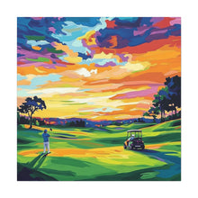 Load image into Gallery viewer, Vibrant Golf Sunset Canvas Art