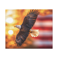 Load image into Gallery viewer, Eagle in Flight Canvas Art - 12x12 Stretched Wall Decor