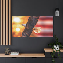 Load image into Gallery viewer, Eagle in Flight Canvas Art - 12x12 Stretched Wall Decor