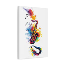 Load image into Gallery viewer, Vibrant Saxophone Art Canvas Print - Colorful Wall Decor