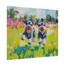 Load image into Gallery viewer, Playful Schnauzer Dogs Canvas Art