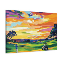 Load image into Gallery viewer, Vibrant Golf Sunset Canvas Art