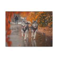 Load image into Gallery viewer, Husky Wall Art Canvas - Autumn Vibes Home Decor
