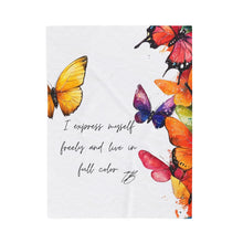 Load image into Gallery viewer, Butterfly Plush Blanket