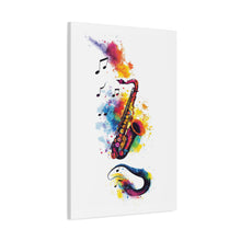 Load image into Gallery viewer, Vibrant Saxophone Art Canvas Print - Colorful Wall Decor