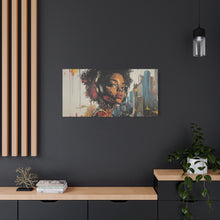 Load image into Gallery viewer, Urban Chic Canvas Art - Vibrant Female Portrait with Headphones