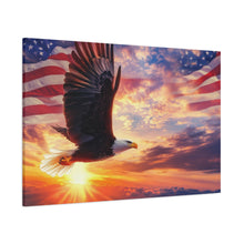 Load image into Gallery viewer, Eagle Sunset Canvas Wall Art - Patriotic Home Decor