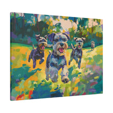 Load image into Gallery viewer, Vibrant Schnauzer Dogs Canvas Wall Art
