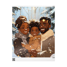 Load image into Gallery viewer, Charming Holiday Wrapping Paper Featuring Family in Winter Wonderland