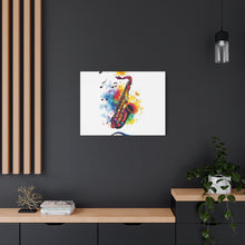 Load image into Gallery viewer, Vibrant Saxophone Art Canvas Print - Colorful Wall Decor