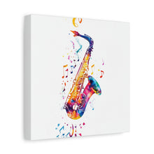 Load image into Gallery viewer, Vibrant Saxophone Canvas Wall Art - Perfect for Music Lovers