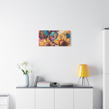Load image into Gallery viewer, Colorful Butterfly and Sunflowers Canvas Art, Nature Wall Decor, Flower Artwork, Gift for Home, Boho Decor, Vibrant Art Print