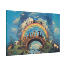 Load image into Gallery viewer, Rainbow Bridge Dog Canvas Artwork - Pet Lovers Home Decor