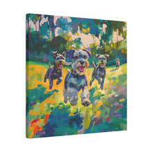 Load image into Gallery viewer, Vibrant Schnauzer Dogs Canvas Wall Art