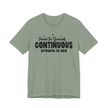 Load image into Gallery viewer, Motivational Short Sleeve Tee - Invest In Yourself, Continuous Growth Is Key