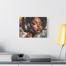 Load image into Gallery viewer, Artistic Matte Canvas Print - Stylish Woman with Headphones