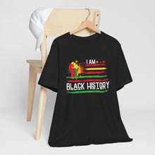 Load image into Gallery viewer, I Am Black History Unisex Short Sleeve Tee - Celebrate Heritage & Culture