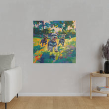 Load image into Gallery viewer, Vibrant Schnauzer Dogs Canvas Wall Art