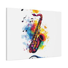 Load image into Gallery viewer, Vibrant Saxophone Art Canvas Print - Colorful Wall Decor