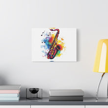 Load image into Gallery viewer, Vibrant Saxophone Art Canvas Print - Colorful Wall Decor