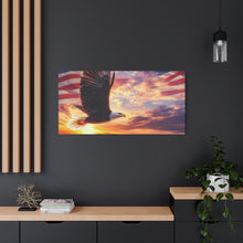 Load image into Gallery viewer, Eagle Sunset Canvas Wall Art - Patriotic Home Decor