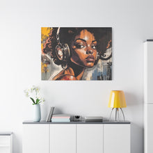 Load image into Gallery viewer, Artistic Matte Canvas Print - Stylish Woman with Headphones