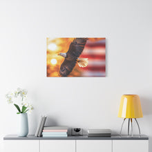 Load image into Gallery viewer, Eagle in Flight Canvas Art - 12x12 Stretched Wall Decor