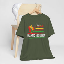 Load image into Gallery viewer, I Am Black History Unisex Short Sleeve Tee - Celebrate Heritage & Culture