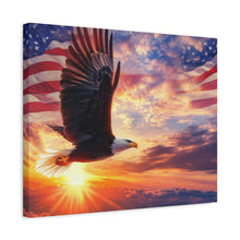 Load image into Gallery viewer, Eagle Sunset Canvas Wall Art - Patriotic Home Decor