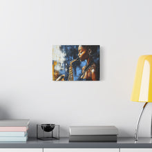 Load image into Gallery viewer, Saxophone Art Canvas, Jazz Decor, Music Lover Gift, Home Wall Art, Portrait Painting, Modern Artwork, Unique Gift Idea