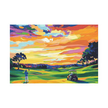 Load image into Gallery viewer, Vibrant Golf Sunset Canvas Art