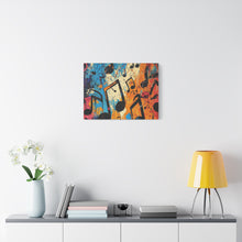 Load image into Gallery viewer, Vibrant Music Note Canvas Art - Colorful Stretched Wall Decor