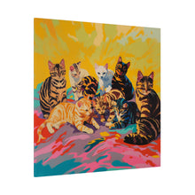 Load image into Gallery viewer, Colorful Cat Canvas Art - Vibrant Cat Portraits for Cat Lovers