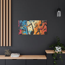Load image into Gallery viewer, Vibrant Music Note Canvas Art - Colorful Stretched Wall Decor