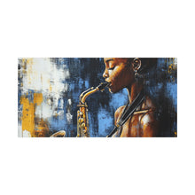 Load image into Gallery viewer, Saxophone Art Canvas, Jazz Decor, Music Lover Gift, Home Wall Art, Portrait Painting, Modern Artwork, Unique Gift Idea