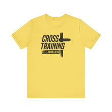 Load image into Gallery viewer, Faith Inspired Unisex Jersey Tee - 'Cross Training' with John 3:16