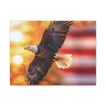 Load image into Gallery viewer, Eagle in Flight Canvas Art - 12x12 Stretched Wall Decor