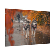 Load image into Gallery viewer, Husky Wall Art Canvas - Autumn Vibes Home Decor