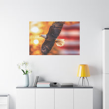 Load image into Gallery viewer, Eagle in Flight Canvas Art - 12x12 Stretched Wall Decor