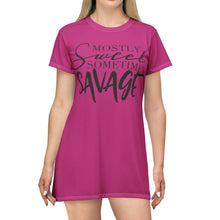 Load image into Gallery viewer, T-Shirt Dress (AOP) - Savage